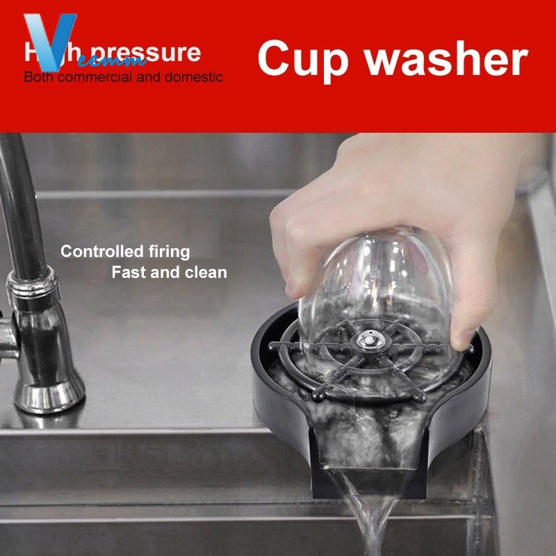 Faucet Glass Rinser for Kitchen Sink Automatic Cup Washer Bar Glass Rinser  Coffee Pitcher Wash Cup Tool Kitchen Sink Accessories