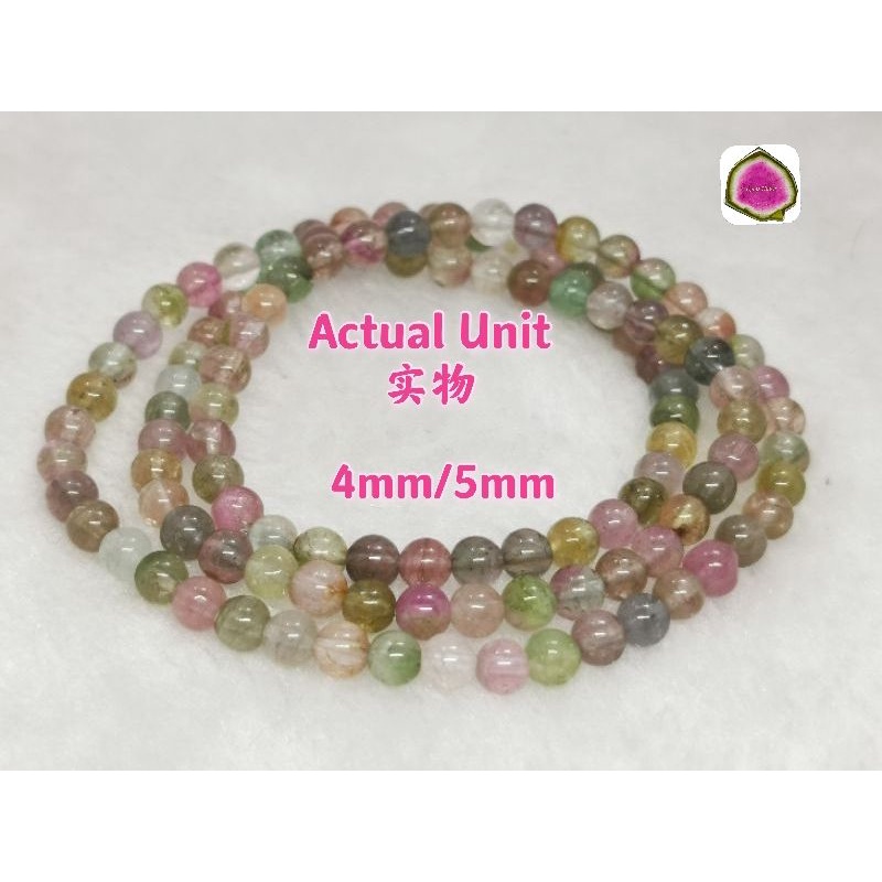 Gems House Natural Watermelon IceCream Tourmaline Gemstone Crystal