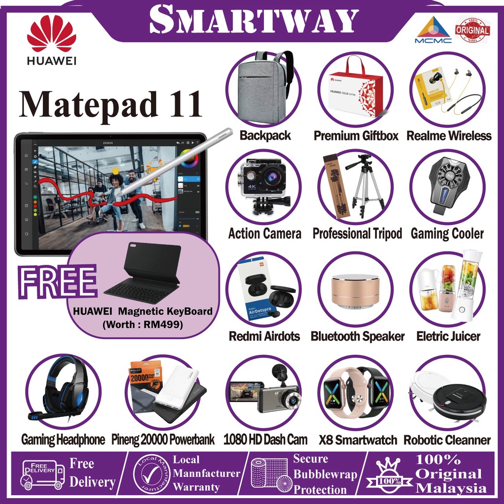 HUAWEI MatePad11 [6+128GB]/[6+256GB]120Hz Display| Free Keyboard ...