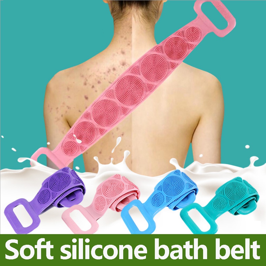 Silicone Back Scrubber Double Sided Shower Exfoliating Texture