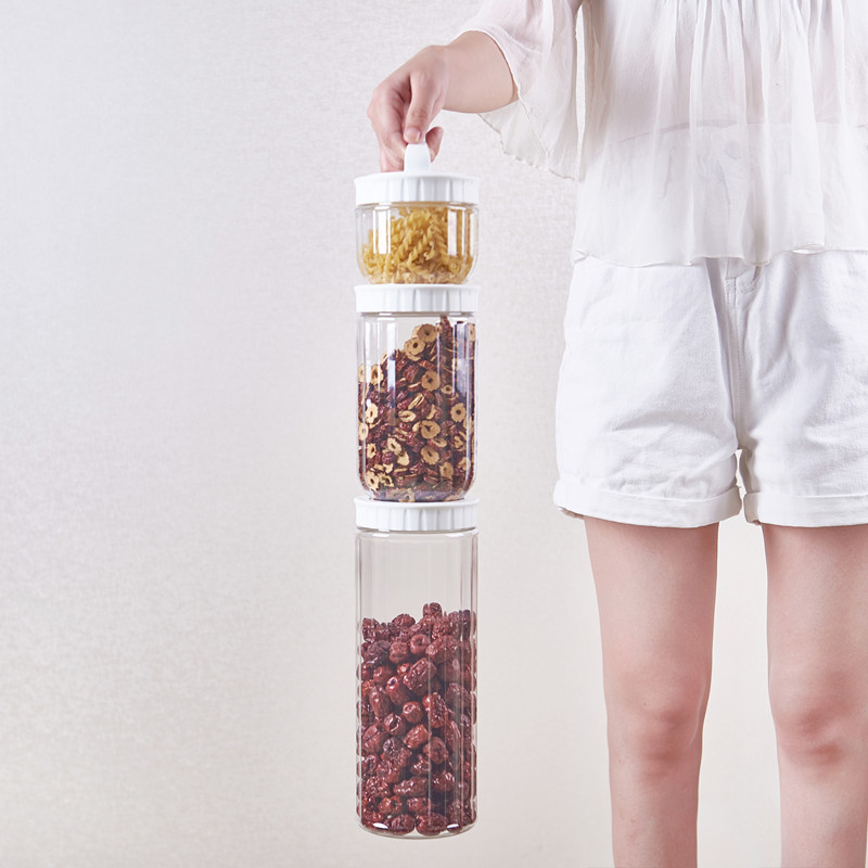 Kitchen Airtight Dry Food Storage Container/Stackable Plastic ...