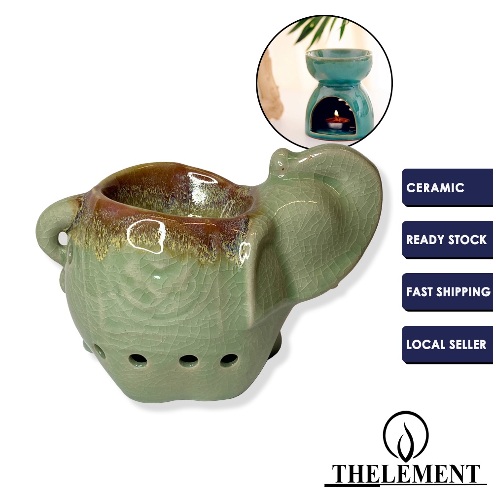 Ceramic Elephant Aromatherapy Diffuser Essential Oil Candle Burner