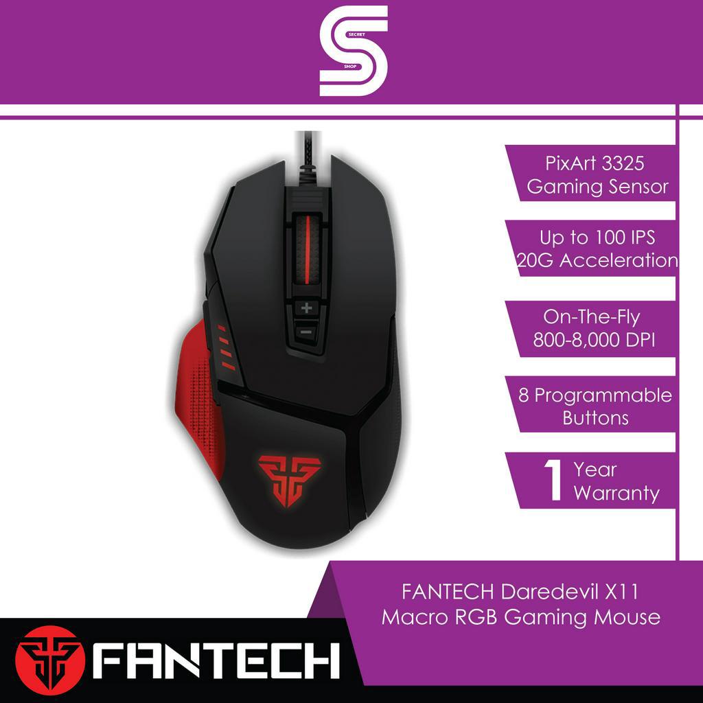 FANTECH Daredevil X11 Macro RGB Gaming Mouse | Shopee Malaysia