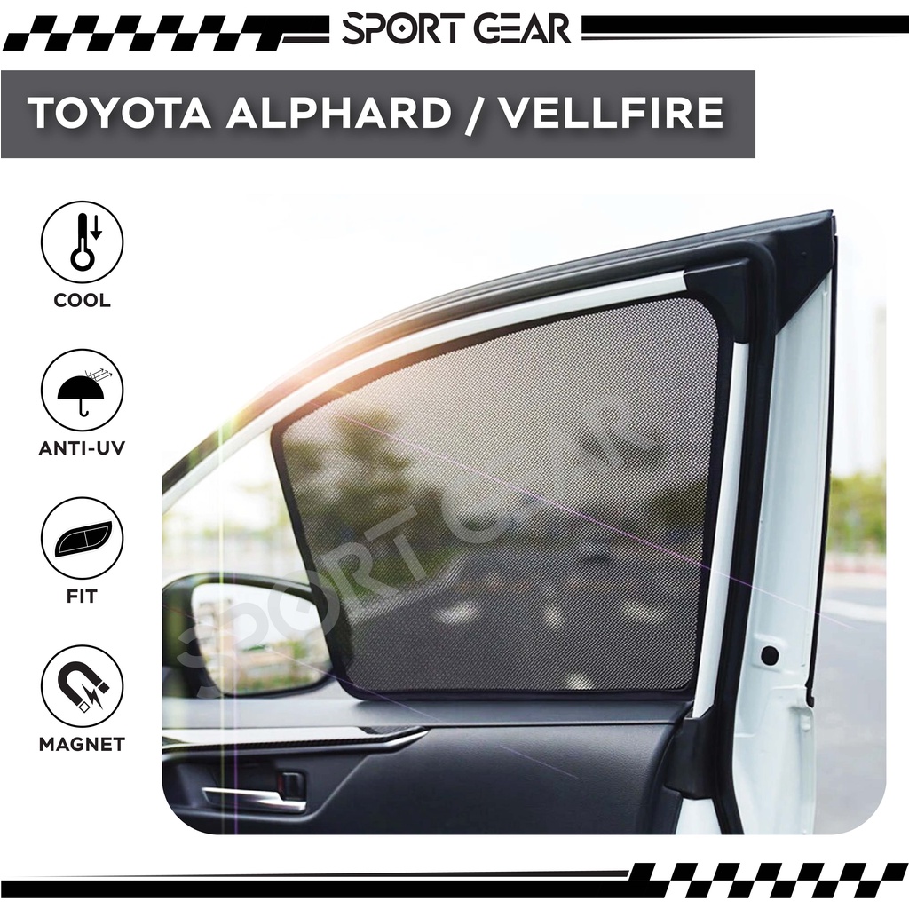 Car Magnet Sunshade Toyota Alphard Vellfire 2008 - 2019 Window Magnetic ...