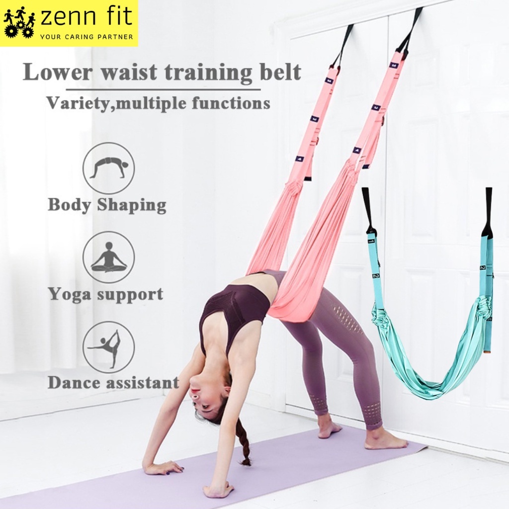 Adjustable Aerial Yoga Swing Anti-Gravity Hammock Stretch Fitness Rope ...