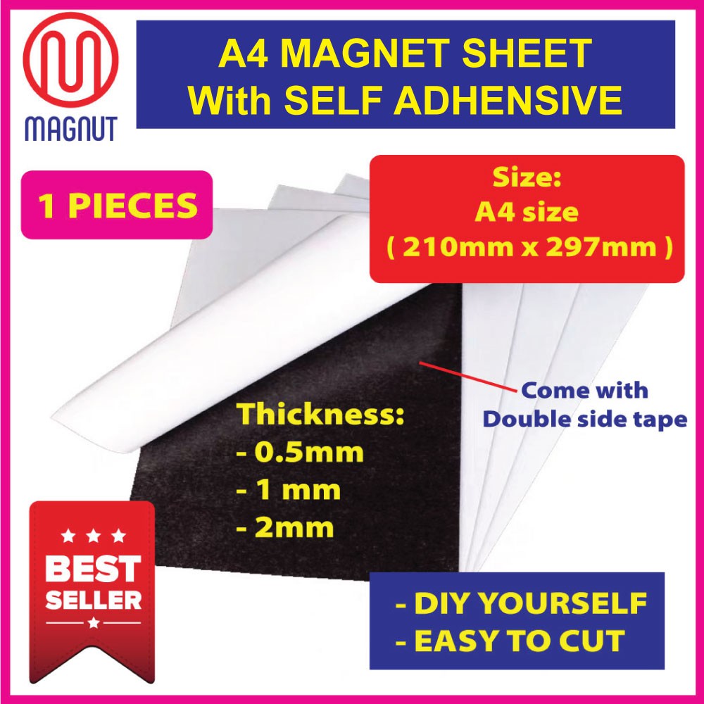 1pcs 0.5mm / 1mm / 2mm A4 Sheet with self adhesive / A4