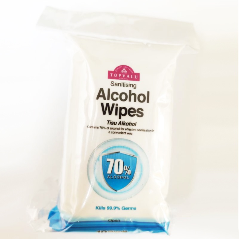 TOPVALU Multipurpose Alcohol Mini Wipes 30s x3 Packs Antibacterial Hand