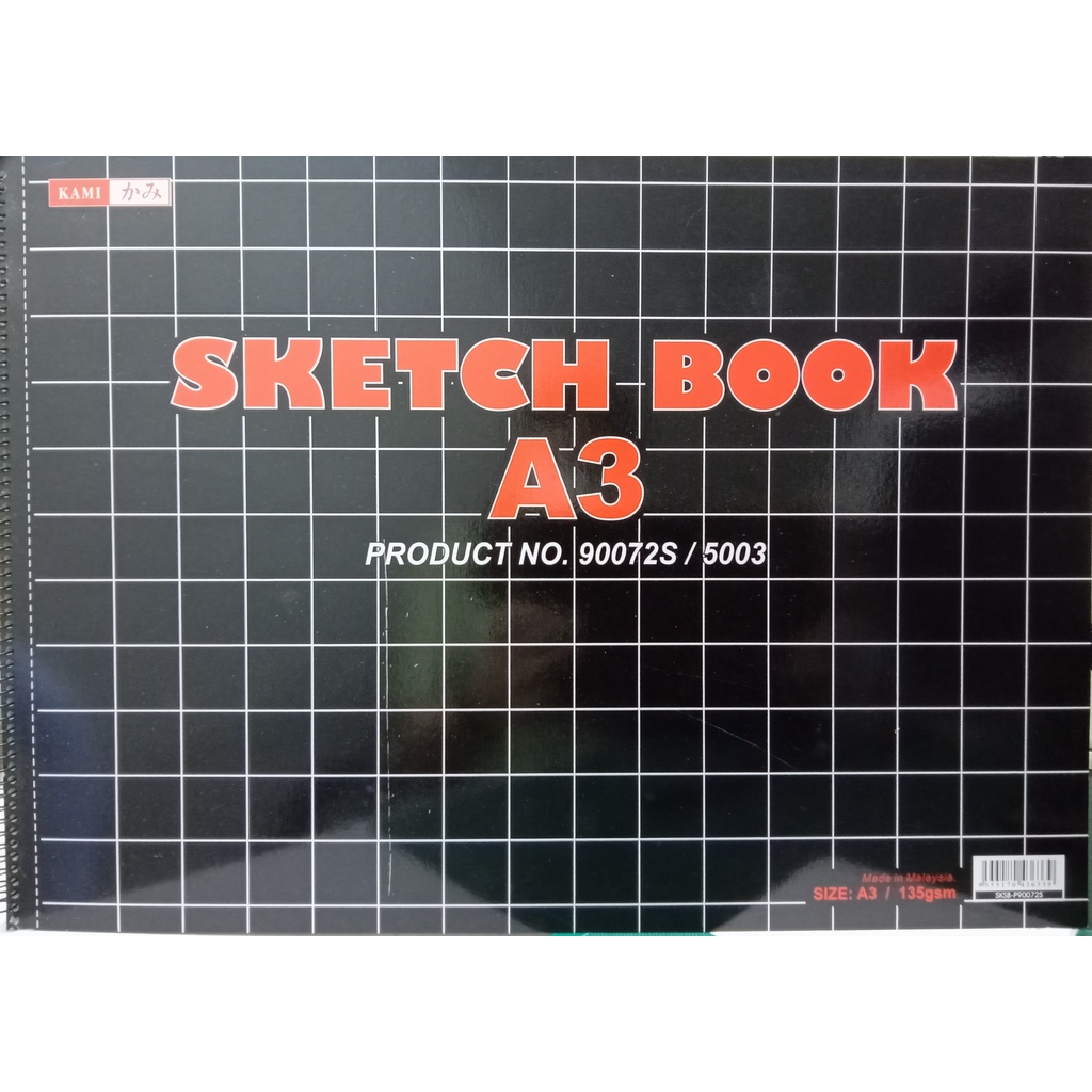 KAMI SKETCH BOOK 135GSM 18SHEETS A3SIZE ( SKSB-P90072S ) | Shopee Malaysia