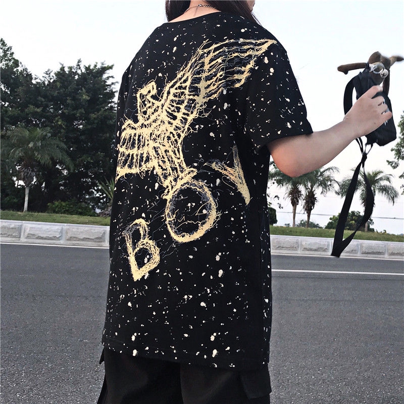 BOY LONDON Doodle Eagle Wings BLACK Short Sleeve Tshirt Casual