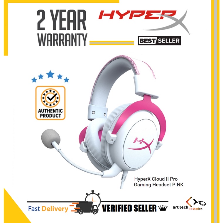 HyperX Cloud II Pro Gaming Headset PINK | Shopee Malaysia