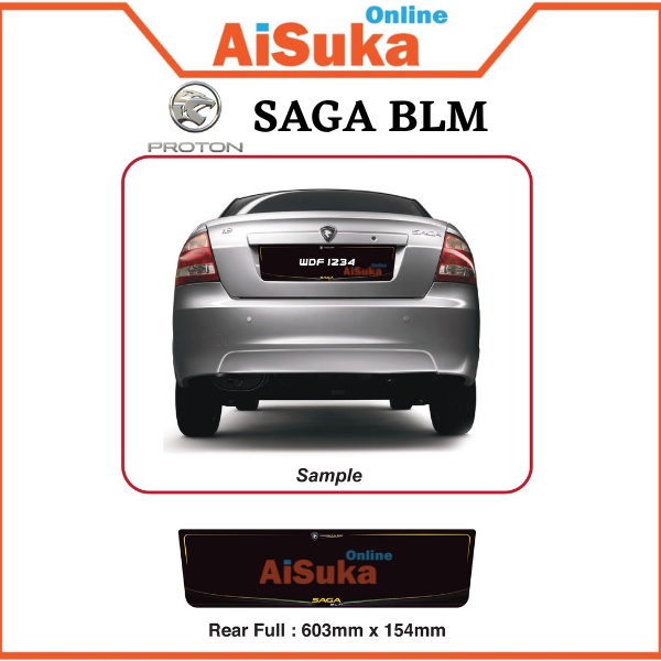 PROTON CAR LICENSE PLATE FRAME NUMBER PLATE HOLDER SAGA, PERSONA, WAJA ...