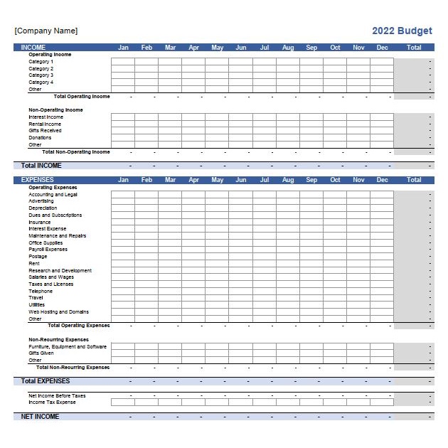 [#15] 12-Month Business Statement Excel Template / Contoh Template ...