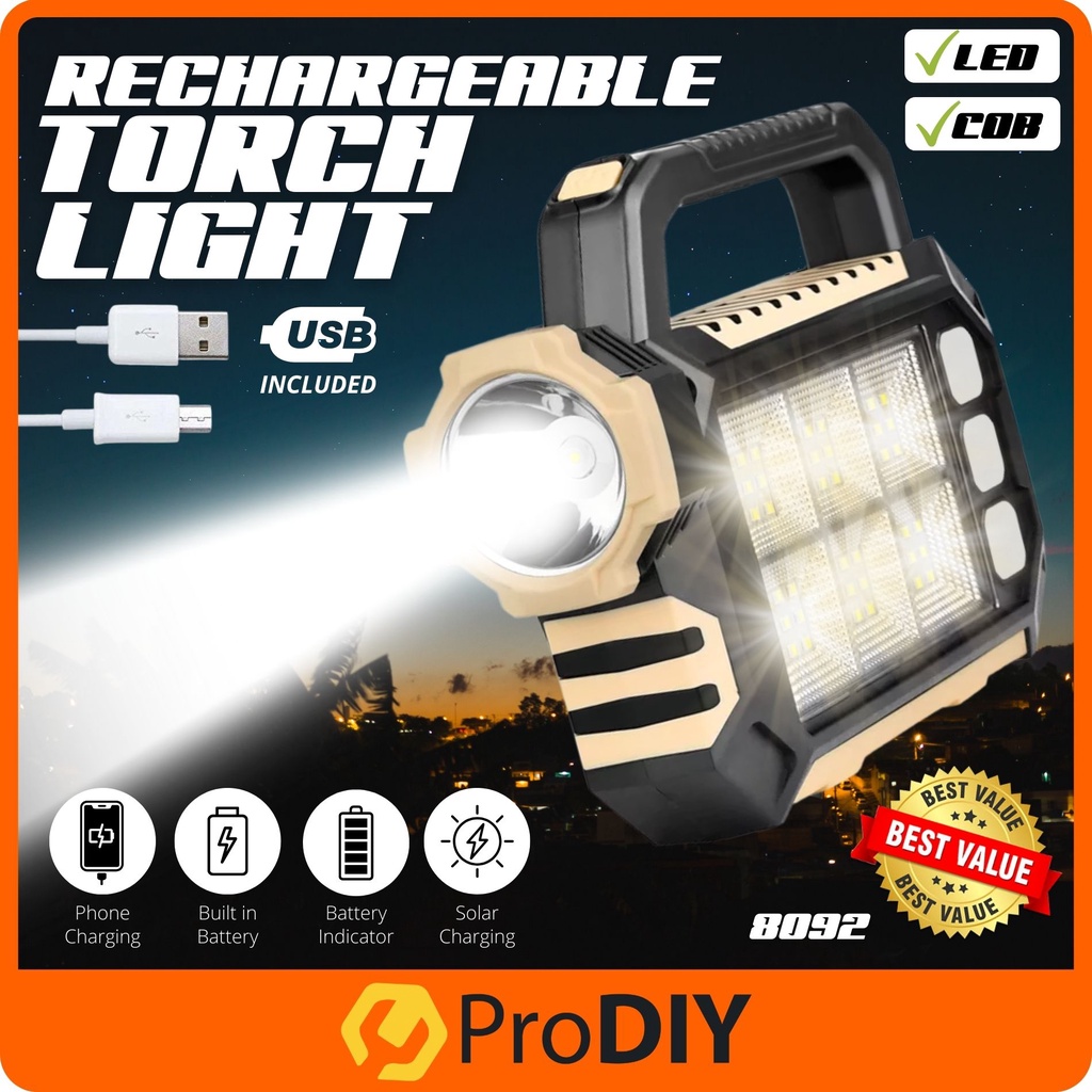 LED COB Light Torch Light Rechargeable Torch Light Super Bright