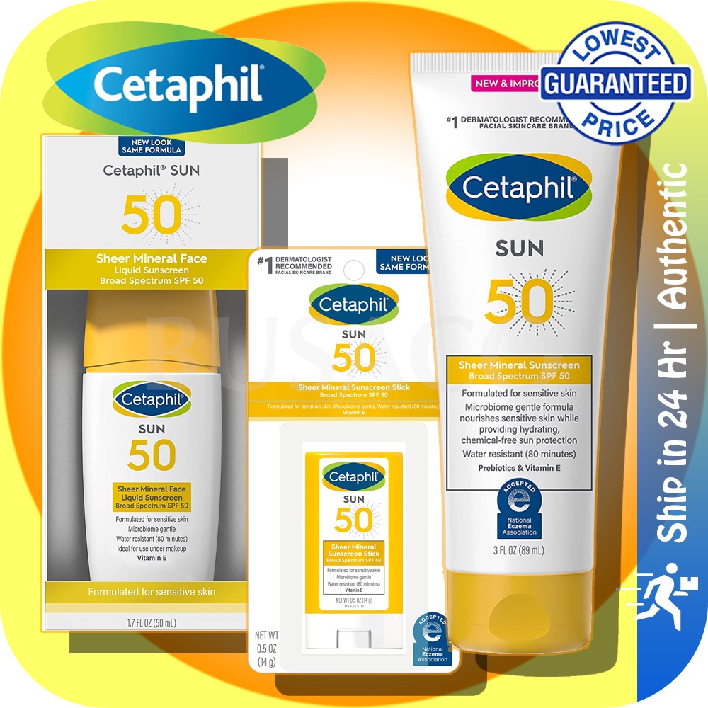 🔥In Stock🔥 Cetaphil Sheer Mineral Sunscreen Stick SPF 50 for Face & Body, Sensitive Skin, Non