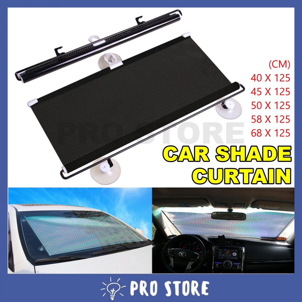 PROSTORE Car Front Side Window Sunshade Anti UV Shade Car Retractable