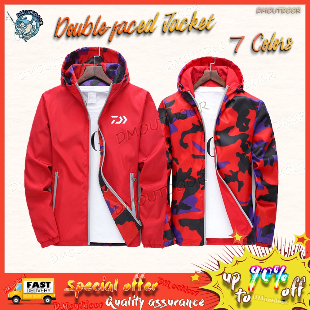 DM】 Fishing Jacket 2 in1 Double-faced waterproof Windproof