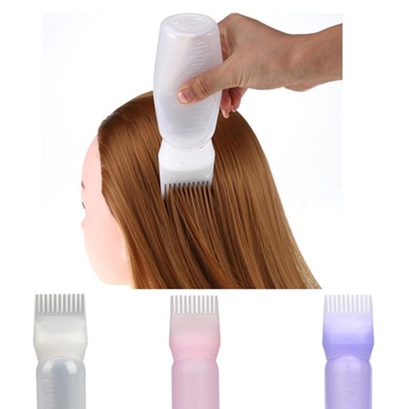 YQ Silicone Bottle Hair Dye Tint Coloring Shampoo with Brush Dispensing ...