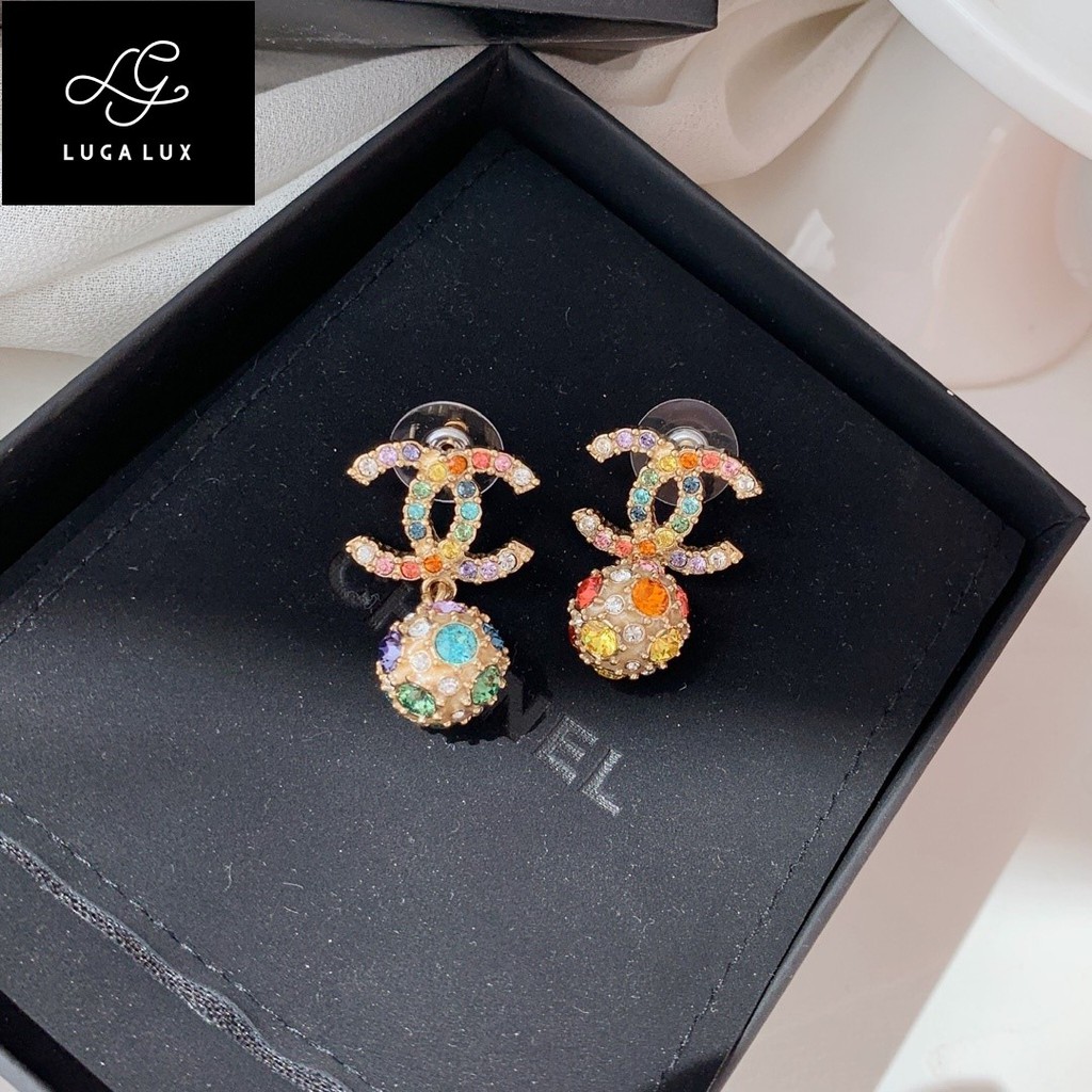 Chanel rainbow earrings store