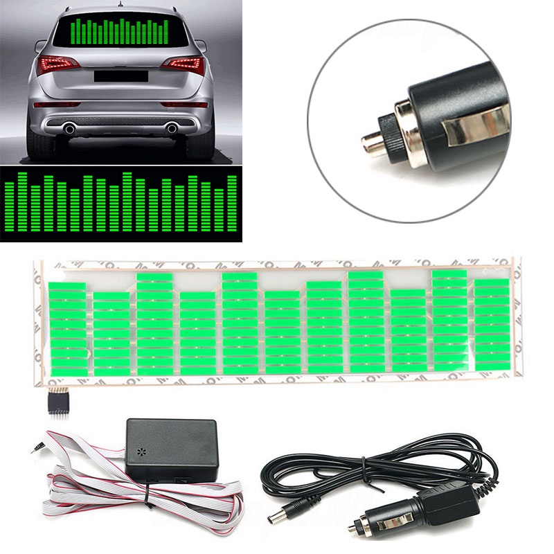 45*11cm Car Music Rhythm LED Flash Light Sound Activated Equalizer