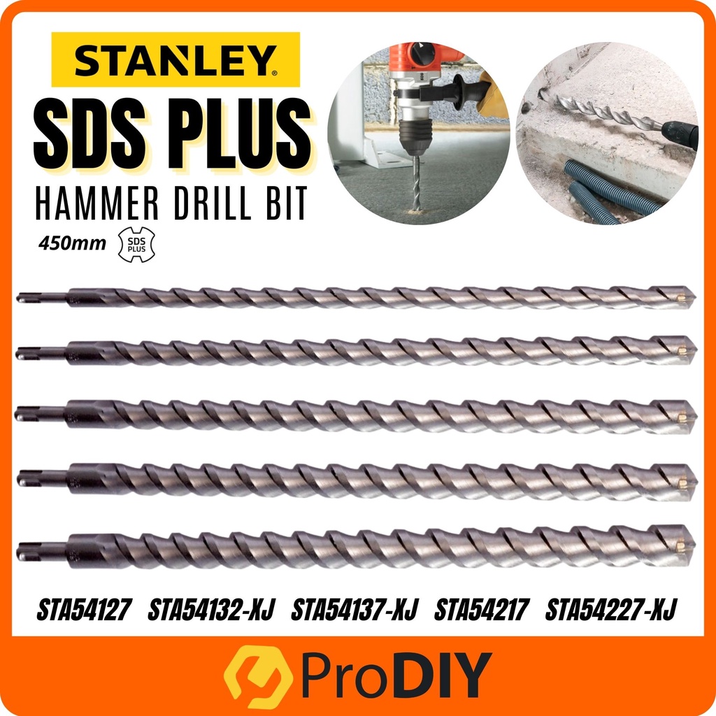 STANLEY SDS PLUS 450mm Hammer Concrete Drill Bit Size 16mm 25mm