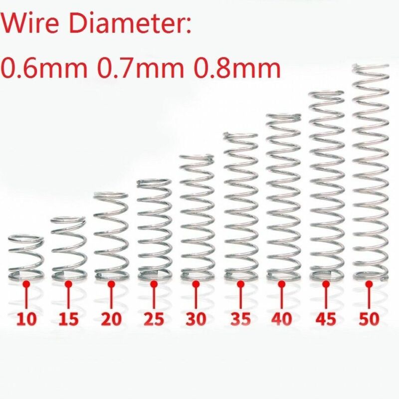 65Mn Wire Diameter 1.0 Mm Cylidrical Coil Compression Spring Return