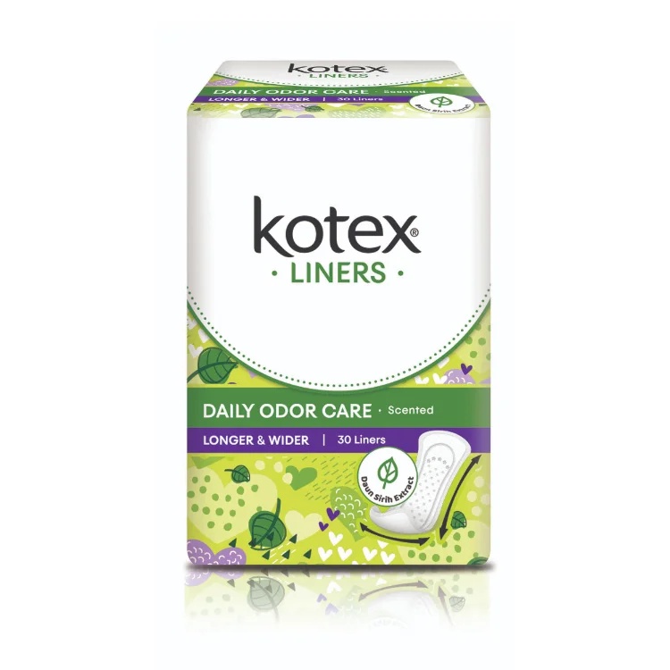 Kotex Fresh Pantyliner Long & Wider Daun Sirih 30s (G) Shopee Malaysia