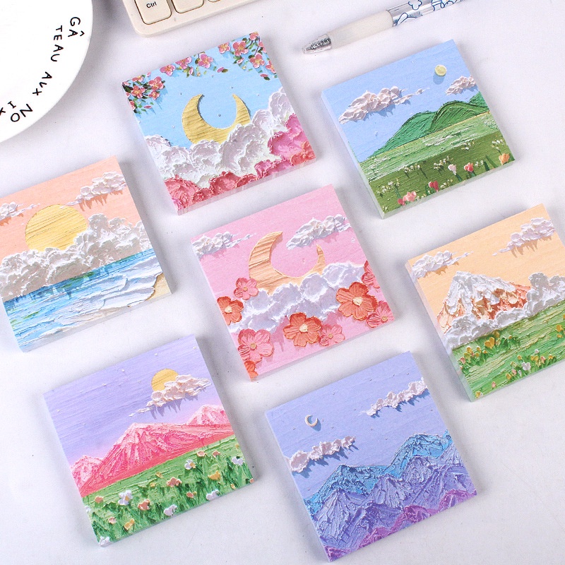【Sticky Notes】80pcs Cute Sticky Note Korean Creative Design Sticky Note ...