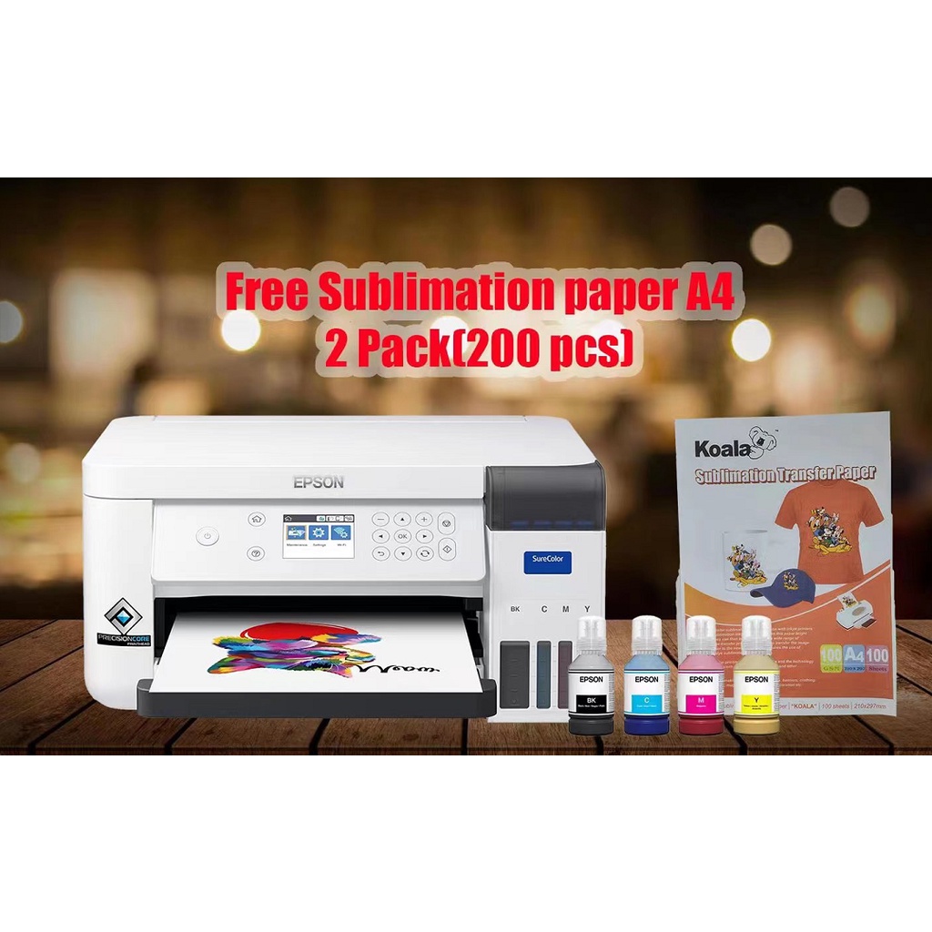 Epson Surecolor Sc F130 F130 A4 Dye Sublimation Textile Printer Free A4 Sublimation Paper 6645