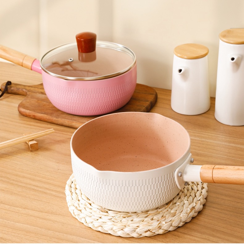 20cm Saucepan Nonstick Yukihira pan/pot Small Ceramic with Lid Small