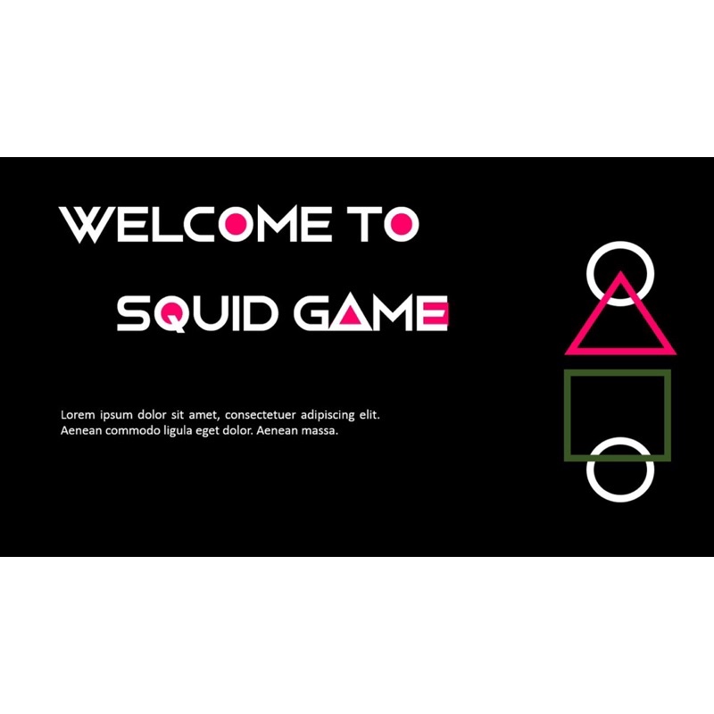 SQUID GAME Powerpoint Template Free Shipping (+free font) | Shopee Malaysia