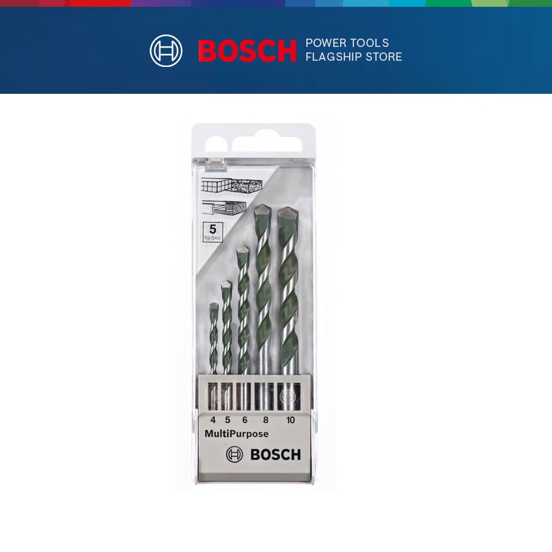 BOSCH 5pcs CYL4 Multi Material Multipurpose Drill Bit Set (4,5,6,8