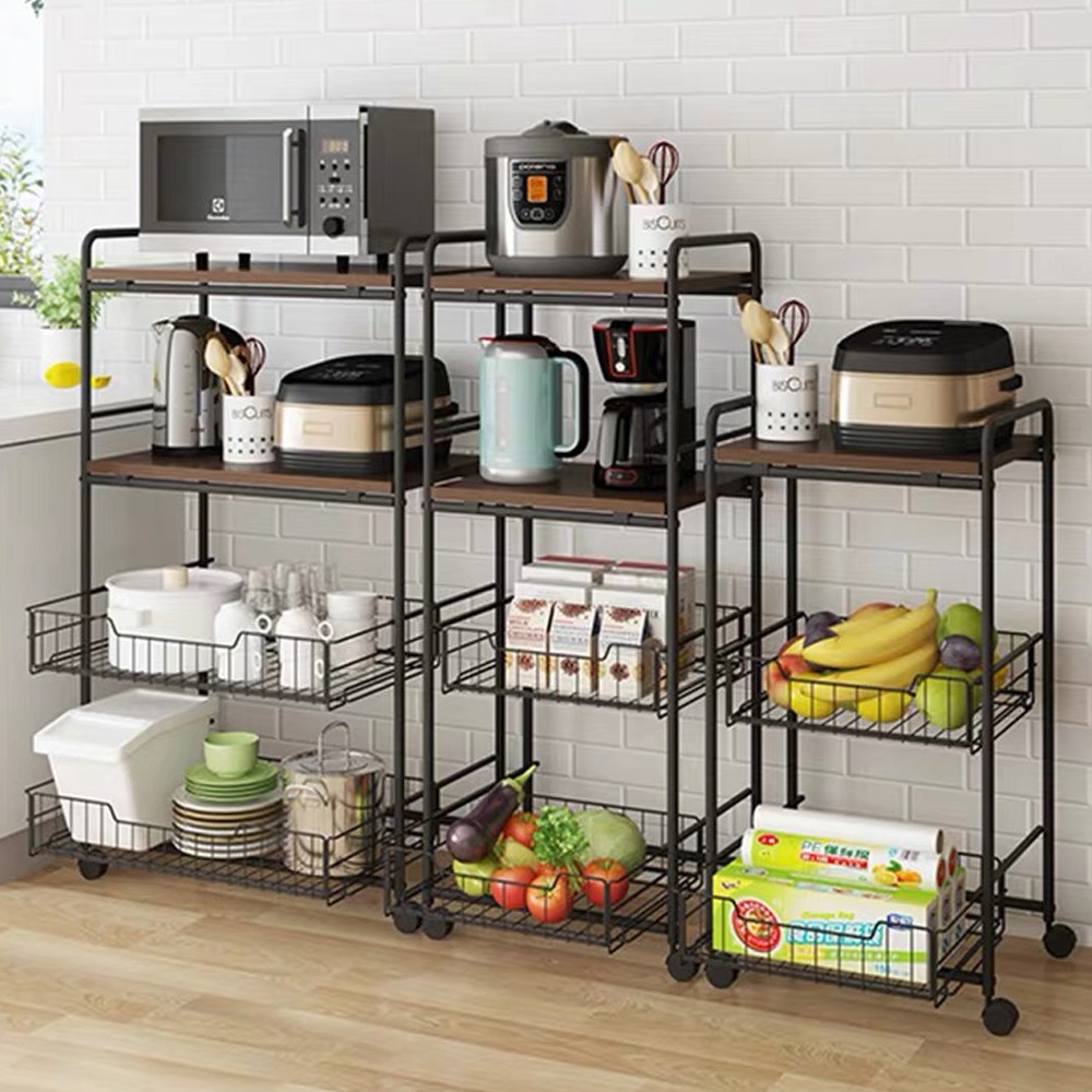 Innohut Multipurpose Powder Coated Metal Kitchen Rack Drawer & Wheel ...
