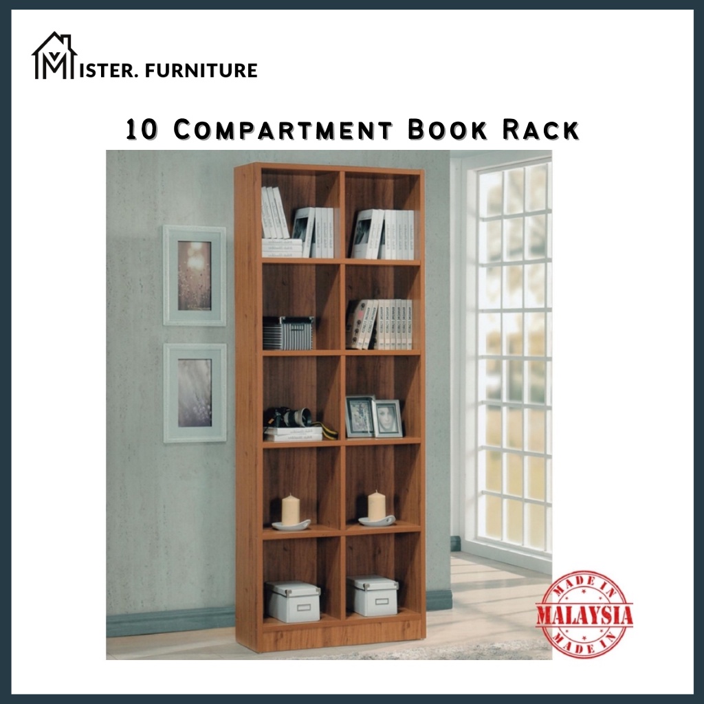 CHAMB 10 Hole File Book Rack Book Shelf Rack Bookcase Display