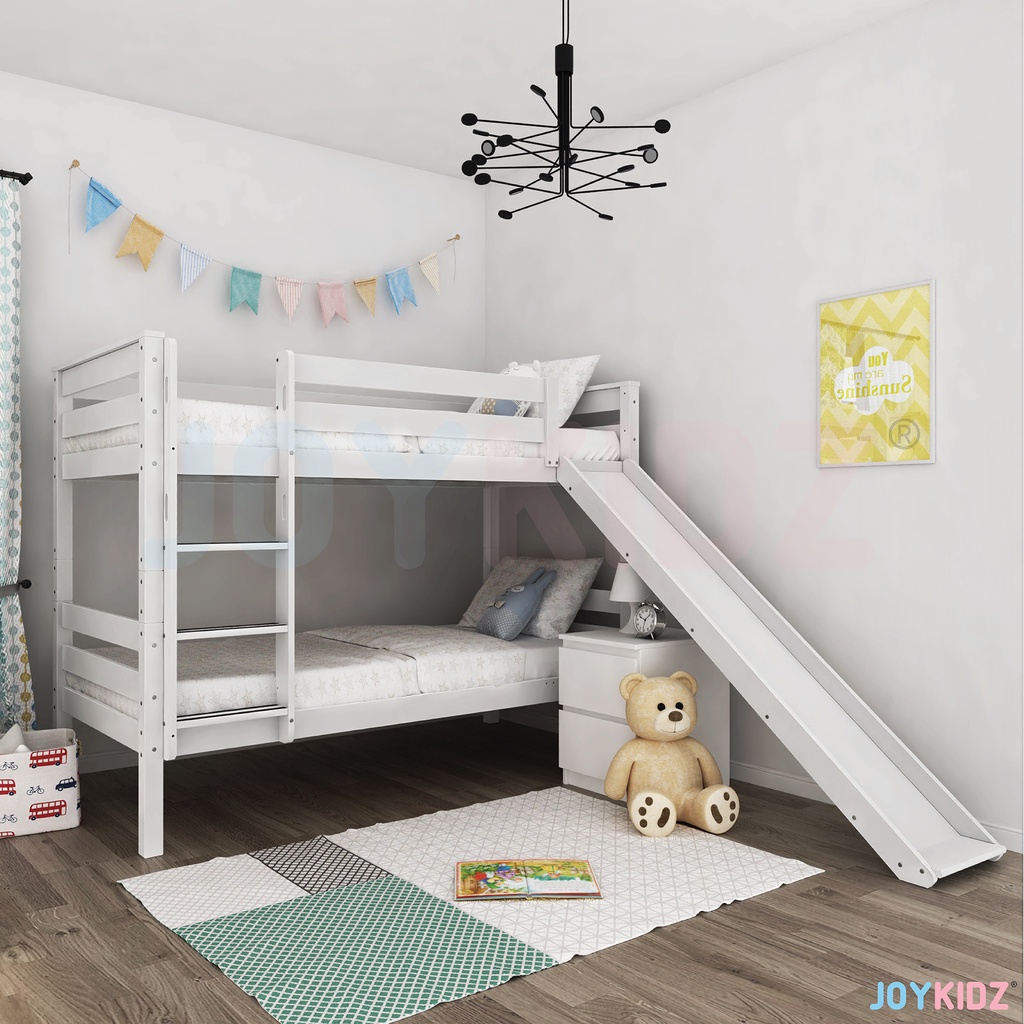READY STOCK / Caspian Kids Bunk Bed with Slide / Single Size Bunk Bed ...