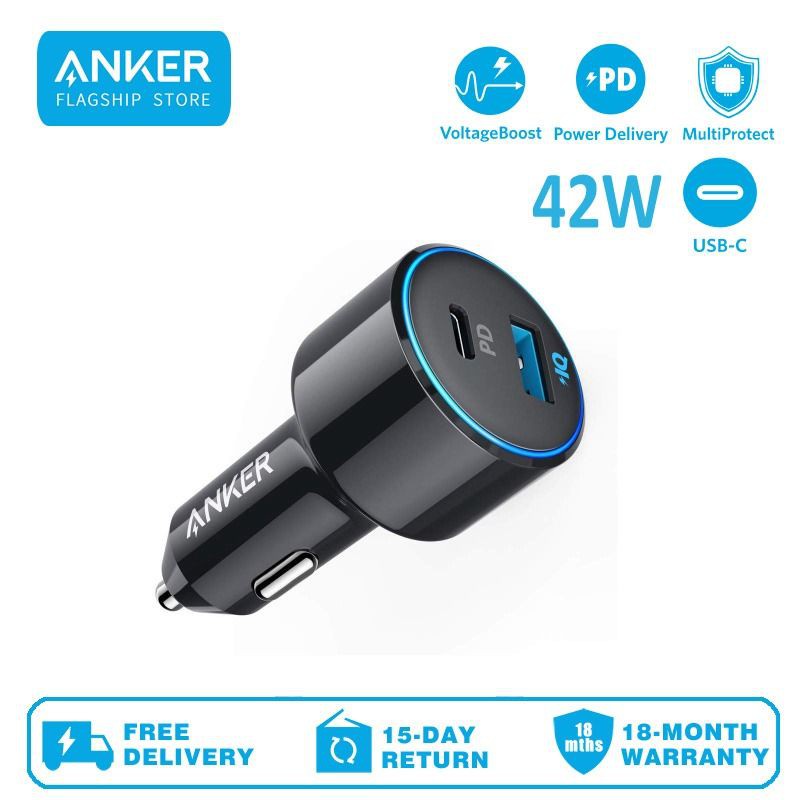 Anker A2310 PowerDrive 2 24W Dual USB Car Charger for Apple iPhone, Apple  iPad, Samsung Galaxy, Samsung Note, LG, Nexus, HTC and More - Black