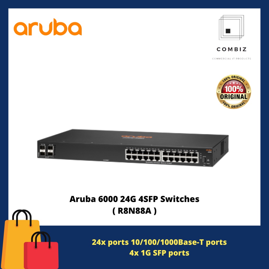 Aruba 6000 24G 4SFP Switches ( R8N88A ) *Support Aruba Central ...