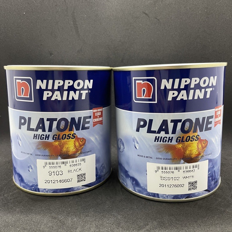 Nippon Paint Platone High Gloss 1 Liter Wood-Metal Paint Cat Kayu Besi ...