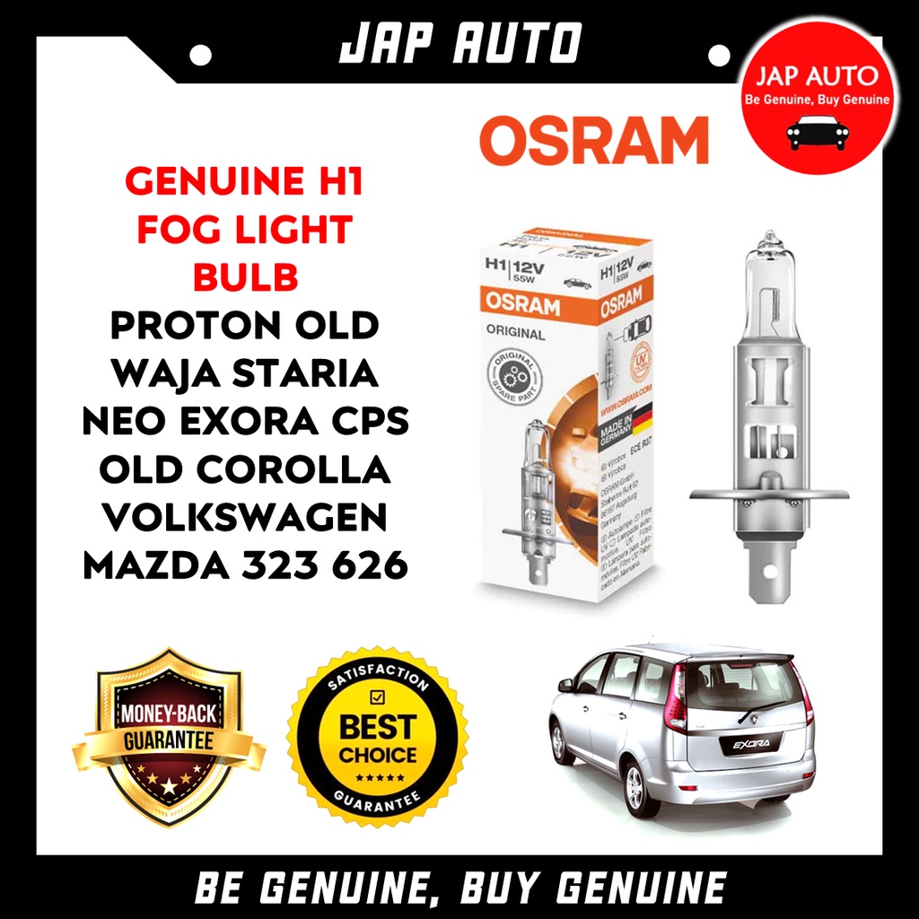 1 Biji Genuine Osram H1 Proton Waja Old Satria Neo Exora CPS 12V ...