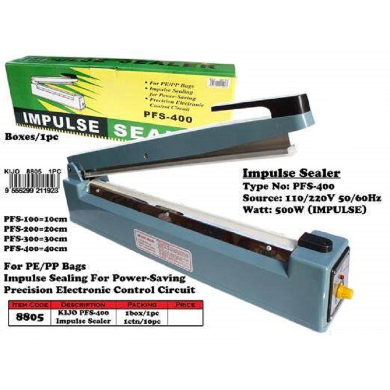 PFS-400 IMPULSE good SEALER FOR PP/PE BAGS