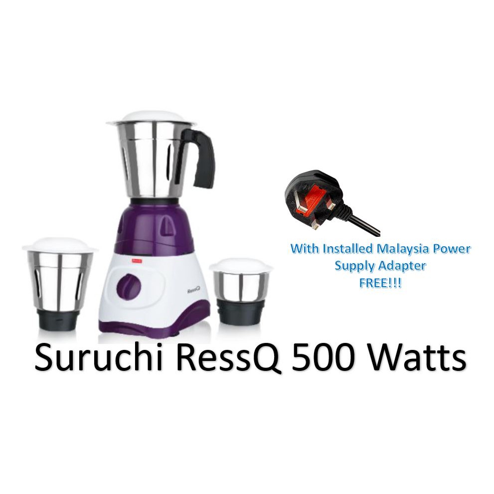 Suruchi Ressq Mixer Grinder /Malaysia Power Plug FREE / Suruchi Blender