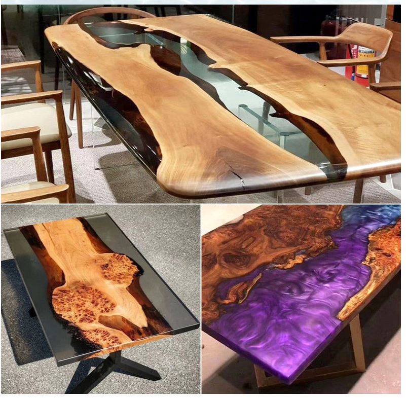 RIVER TABLE EPOXY RESIN（4㎏/20㎏） High Gloss 3:1~ Set（Wood river table ...