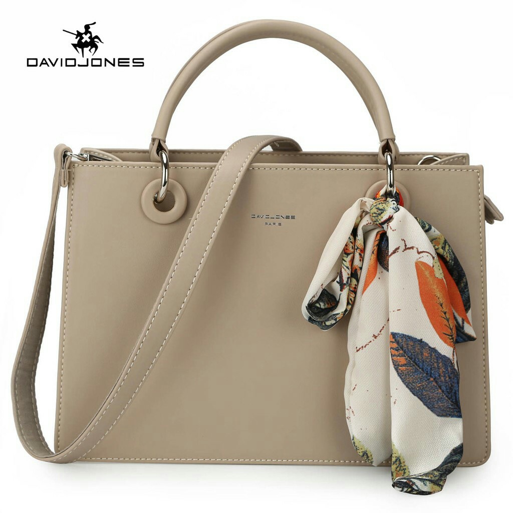 David jones Paris handbag women sling bag beg wanita big totes female crossbody bag top handle bags scarf Shopee Malaysia