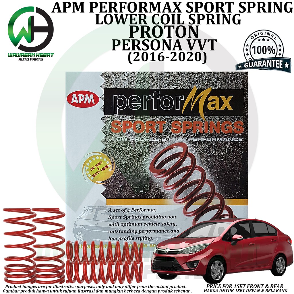 Proton Persona VVT Lower Coil Spring Sport Spring Apm Performax