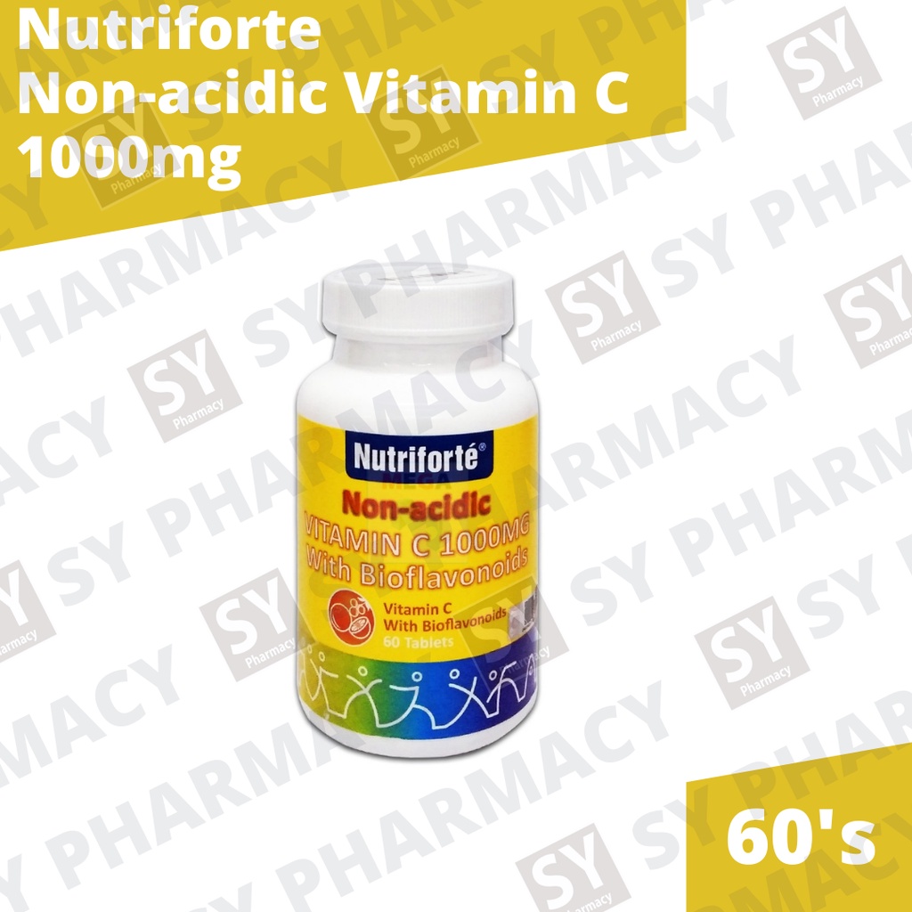 Nutriforte Nonacidic Vitamin C 1000mg with Bioflavonoids 60's (Exp 10