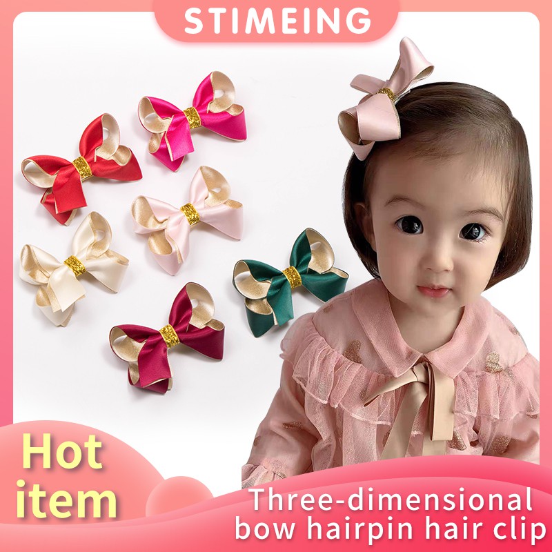 Baby Bow hair clip baby polyester ribbon hairpin baby girl hair accessories Shopee Malaysia