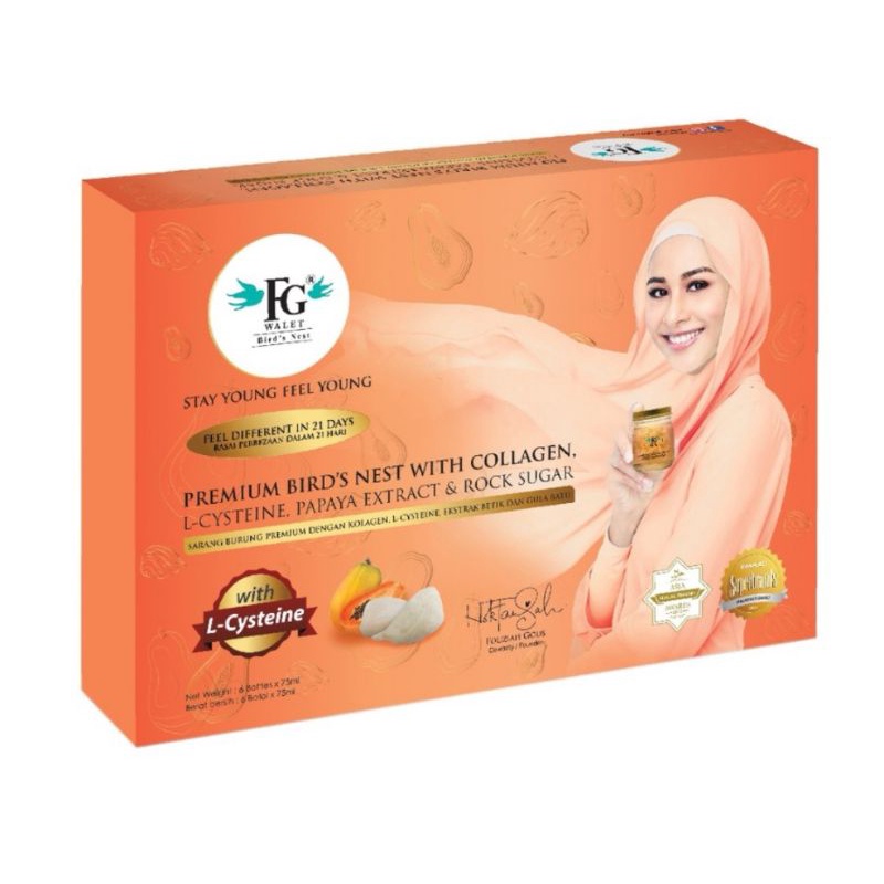 [ORIGINAL] FG Walet Premium Bird's Nest With Collagen,Lcysteine,Papaya