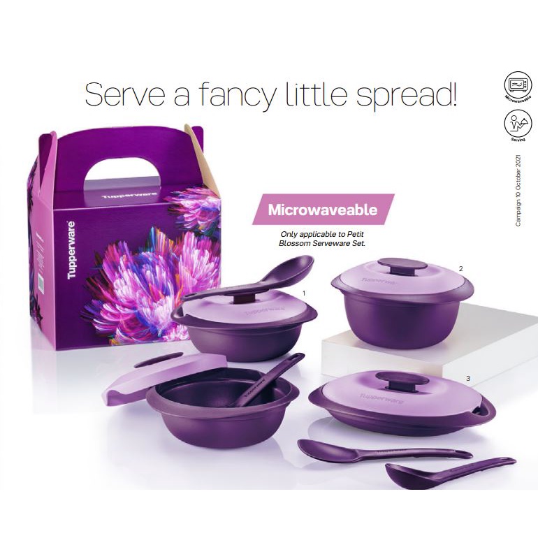 (Tupperware) Purple Royale Petit Serveware Set with Gift Box/ Serving Bowl