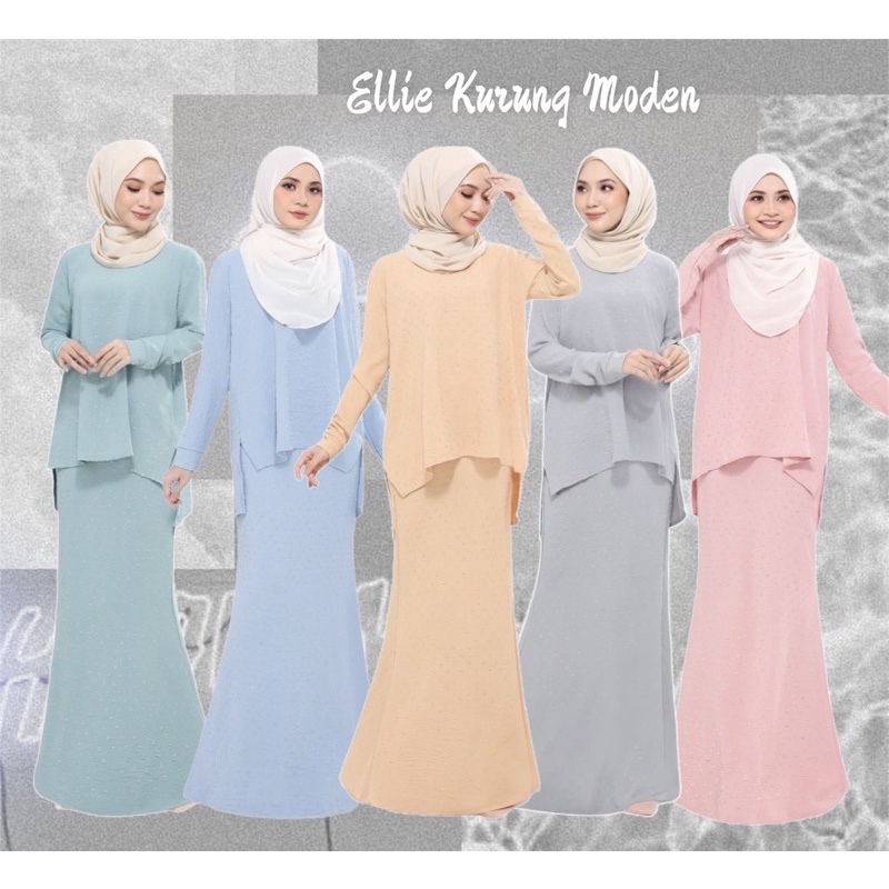 HOT 🔥 S - 4XL - BAJU KURUNG IRONLESS ELLA MODEN CANTIK MURAH SIMPLE ...