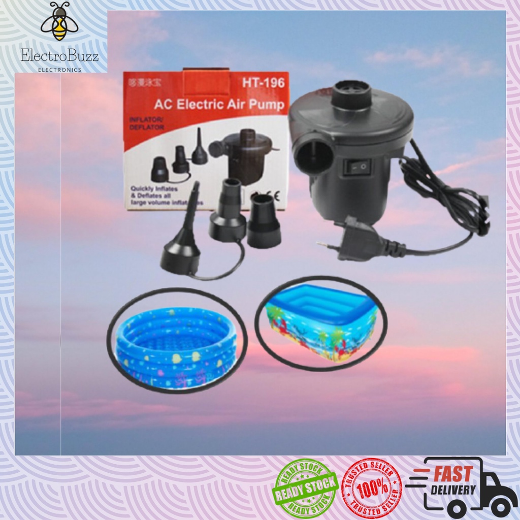 Buzz 🐝 Electrical Air Pump (Malaysia plug) For Inflatable Swimming Pool