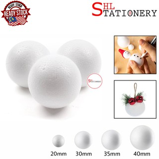 40 Pc Foam Balls 1 Round White Foam Polystyrene Art Craft School